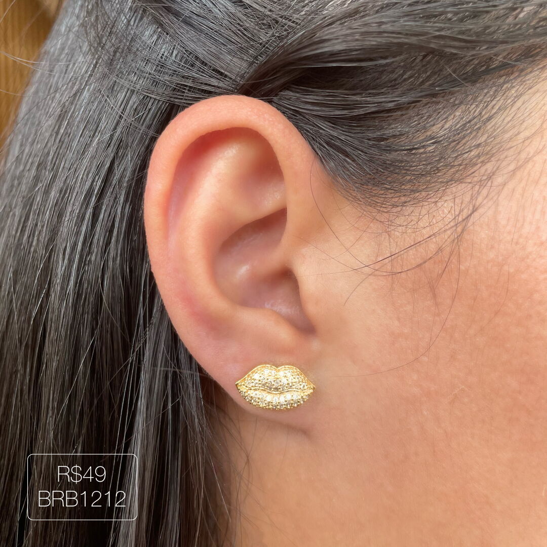 Brinco Boca Cravejado